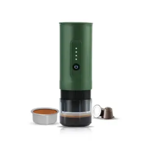 Portable outdoor espresso machine, handheld electric coffee powder capsules, dual-purpose travel car charging